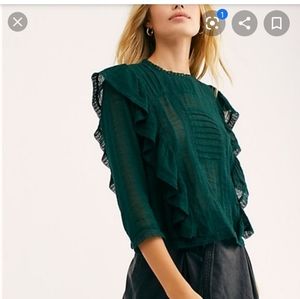 Free People jasmine ruffle top